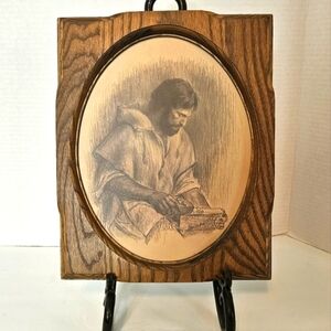 Hand Drawn by Frances Hook Art Realism Drawing of Jesus